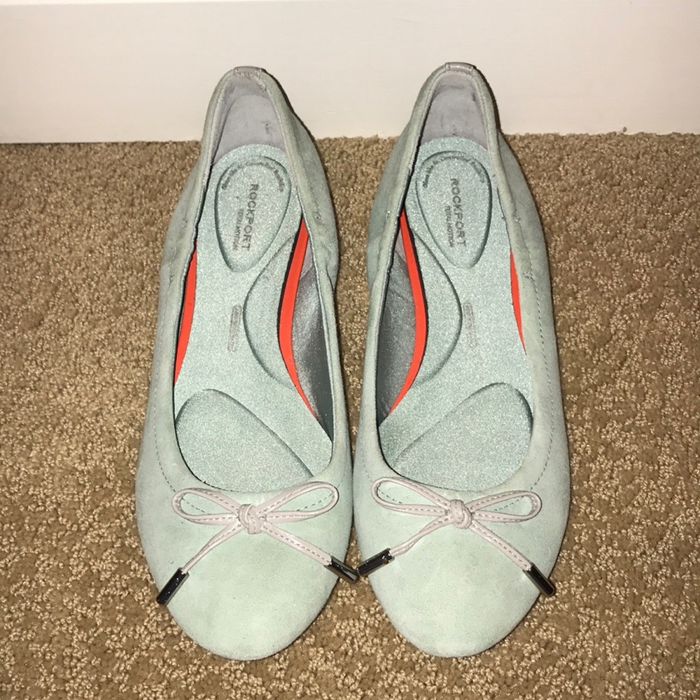 Rockport Total Motion Light Blue Flats -Size 8